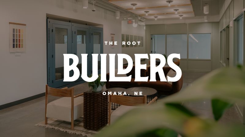 The Root Co-Working office space with the Builders wordmark